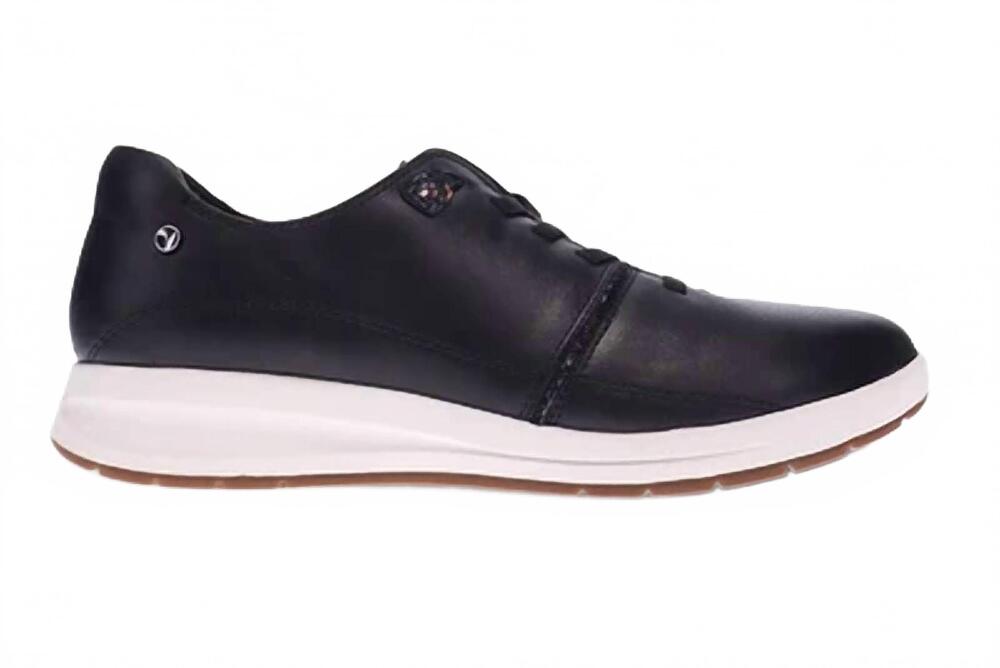 NEW REVERE women's crete leather sneaker in onyx